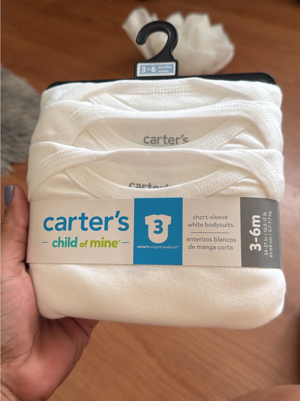 Carter's White Short-Sleeve Bodysuit 3-Pack
